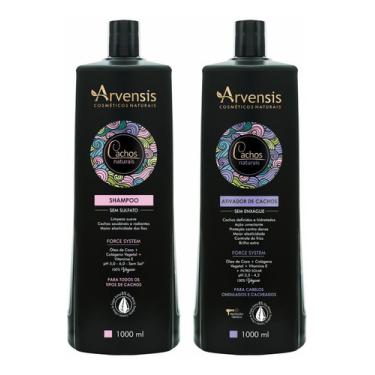 Imagem de Shampoo Arvensis 1l + Ativador Ondulados 1l coco limpa professional kit tonifica repara salão profissional