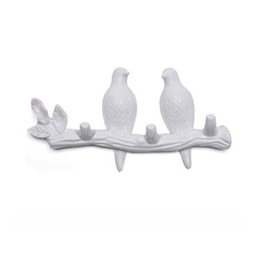 Imagem de KIZQYN Ganchos de casaco 1 peça decorações de parede acessórios para casa cabide de sala de estar resina pássaro chave quarto cozinha casaco chapéu roupas ganchos de toalha rack de casaco montado na parede (tamanho: latão)