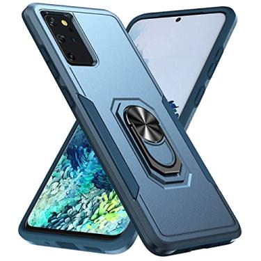 Imagem de Fucozan Capa para Samsung Galaxy S20 Plus com suporte, anel magnético de armadura, capa protetora resistente à prova de choque de grau militar para Galaxy S20 Plus (azul marinho)