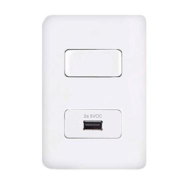 Imagem de Interruptor Simples + Tomada USB 2A bivolt 4x2 Margirius B3