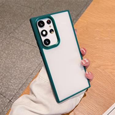 Imagem de Estojo de anel de metal com lente translúcida para Samsung Galaxy S22 S22Ultra S22Plus à prova de choque Silicone macio Doce Moldura capa traseira fosca, AG, para S22 Plus