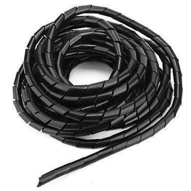 Imagem de Protetor de fio, protetor de espiral de cabo resistente ao desgaste flexível para fábrica para componentes eletrônicos para uso profissional para uso geral (diâmetro preto 12 mm)