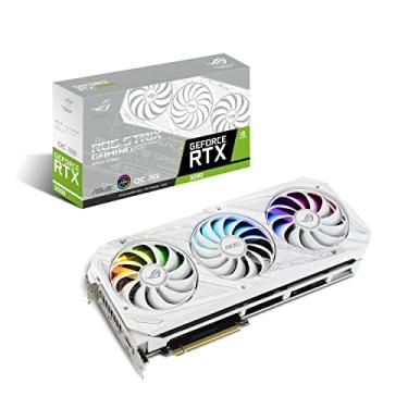 Imagem de Placa gráfica para jogos ROG Strix NVIDIA GeForce RTX 3090 White OC Edition (PCIe 4.0, 24 GB GDDR6X, HDMI 2.1, DisplayPort 1.4a, esquema de cores brancas, design de ventilador de tecnologia Axial, 2,9 compartimentos, super liga de energia