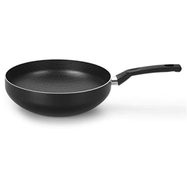 Imagem de Multiflon Frigideira Wok 28 Cm Aluminio Anti Aderente linha Amora Preto Matte Resistente Durável e Saudável