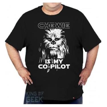 Imagem de Camiseta Plus Size Chewbacca Star Wars Han Solo Millennium Tamanho:XGG;Cor:Preto