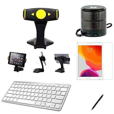 Imagem de Kit Escola para iPad 7a Geração 10.2 Suporte/Can/Pel/Teclado/Mini Speaker
