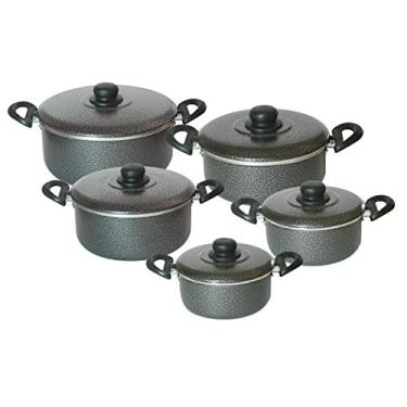 Imagem de CZ Jogo de Panelas em Alumínio 5 Peças Preto