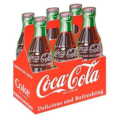 Imagem de Placa Coca-Cola 6 Pack Sing Colorido em Madeira - Urban - 42x39 cm