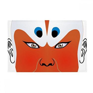 Imagem de DIYthinker Tapete de chão Qunyinghui colorido de cabeça de ópera de Pequim, tapete antiderrapante para porta de banheiro