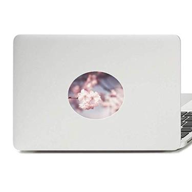 Imagem de Adesivo de notebook com emblema de vinil rosa branco com flores Dim
