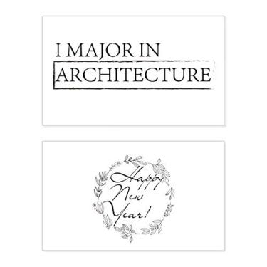 Imagem de Citação I Major In Architecture New Year Festival Cartão de felicitações Bless Message Present