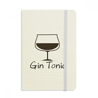 Imagem de Caderno de coquetel Tônico Oficial de Tecido Rígido com Caderno de Coquetéis Gin Tonic Diário Clássico