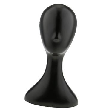 Imagem de harayaa Cabeça de manequim, cabeça de peruca, cabeça decorativa, cabeça de modelo - preta