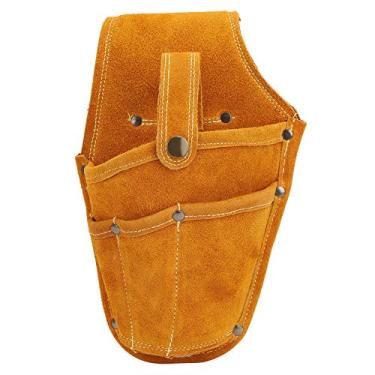 Imagem de Bolsa de cintura, bolsa de cintura para ferramentas, boa estabilidade térmica, couro de vaca, amarelo, madeira segura para decoração de interiores