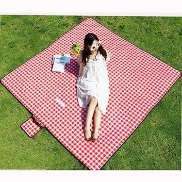 Imagem de Cobertores de piquenique duráveis ​​à prova d'água para ambientes externos familiares, tapete de praia dobrável à prova de areia para crianças, parque infantil, acampamento, caminhadas, grama, viagem