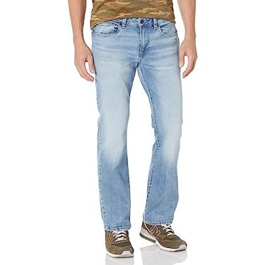 Imagem de Buffalo David Bitton Calça jeans masculina Slim Boot King, enrugada e lixada 53, 91 L x 86C, Enrugado e lixado 23, 36W / 34L