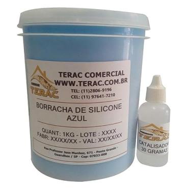 Imagem de Borracha Silicone Azul com Catalisador - 1Kg (Azul)