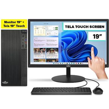 Imagem de Computador Completo Intel Core i5 8GB SSD 240GB Monitor 19" + Tela 19" Touch Screen Teclado e Mouse Strong Tech