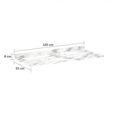 Imagem de Tampo para Balcão Luciane Linea Ella 1,20m - Marmorizado