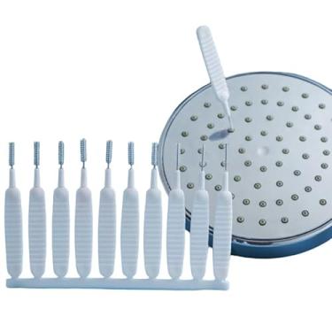 Imagem de Kit 10 Escovinha Escova Desentope Chuveiro - Limpador Celular