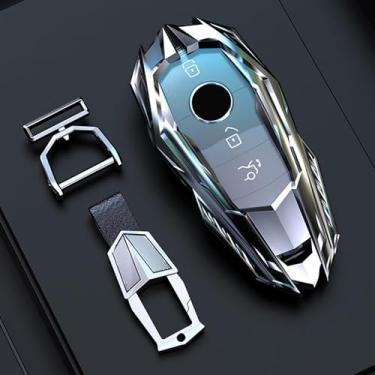 Imagem de LAVIYE Protetor de suporte de tampa de chave remota do carro do carro da liga, para Mercedes Benz A B C E S Class W204 W205 W212 W213 W176 GLC CLA AMG W177