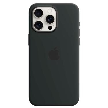 Imagem de Capa para iPhone 15 Pro Max com MagSafe de Silicone Preto - Apple - MT1M3ZM/A