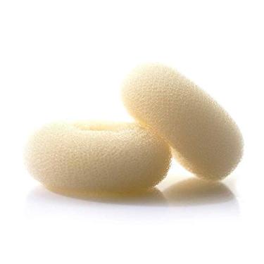 Imagem de Donut Maker Loiro para fazer coque, coque estilo anel, 2 peças de cabelo chignon para cabelo grosso e longo (GG, 11,4 cm/bege)