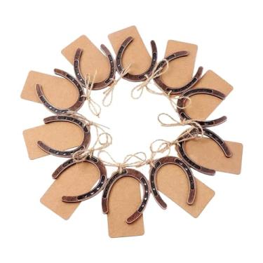 Imagem de Generic 10 peças lembrancinhas de casamento de ferraduras, pingente de ferradura artesanato de metal, decoração de ferradura para quintal