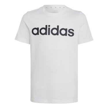 Imagem de Camiseta Adidas Logo Linear Juvenil Branca e Preta