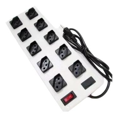 Imagem de Filtro De Linha 10 Tomadas Esp Metal Kitec