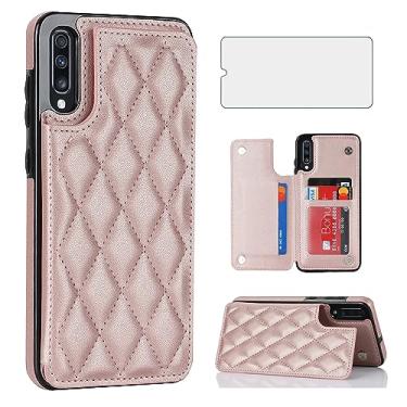 Imagem de Asuwish Capa de telefone para Samsung Galaxy A50 A50S A30S Capa carteira com protetor de tela de vidro temperado e suporte de cartão RFID de couro acessórios de celular A 50 50S 30S S50 50A SM A505G