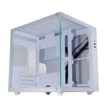 Imagem de Gabinete Gamer K-Mex Aqua Micro CG-W2SB White Mini Tower Vidro Temperado M-ATX - CGW2SBRH002CB0X