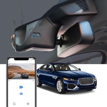 Imagem de Fitcamx Dashcam 4k serve para Jaguar XF XE 2022-2024 XFR P300 S (modelo 6321, X250/X260/X760), câmera veicular com aparência de fábrica OEM, vídeo WiFi UHD 2160P, sensor G, gravação em loop, plug &