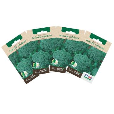 Imagem de 4X Sementes de Brócolis Calabrês de Cabeça TOPSEED