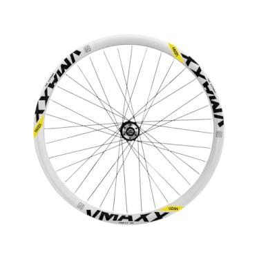 Imagem de Roda Dianteira Vzan Vmaxx LT Aro 26 Cubo Rosca Freio a Disco,Branco Preto