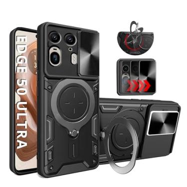 Imagem de Capa Capinha Armor Anti Choque Ring Luxo Para Edge 50 Ultra (Tela 6,7) + Anel Giratório + Proteção De Câmera - Proteção Militar