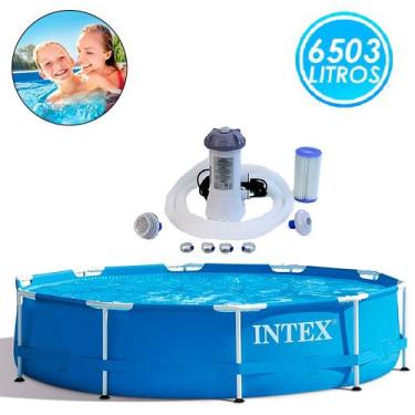 Imagem de Piscina Estrutural 6500 Litros Armação Intex + Filtro