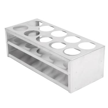 Imagem de Rack para tubos de ensaio, suporte para tubos de ensaio em aço inoxidável 304 Suporte multifuncional para tubos de ensaio Suporte para tubos de centrífuga portátil para (aço