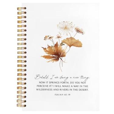 Imagem de BearCake Caderno de diário bíblico, bíblia cristã para mulheres, cadernos bíblicos para anotações, caderno floral cristão, caderno bíblico, caderno espiral, 14 x 20 cm