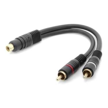 Imagem de Cabo y 2 plug rca macho x jack rca 20 cm star cable 101.1.20