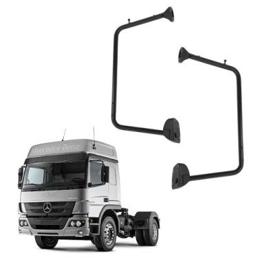 Imagem de Par Braço Retrovisor c Auxiliar MB Axor Atego 2010 2011 2012 - Fabbof