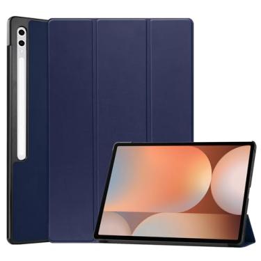Imagem de Compatível com Samsung Galaxy Tab S10 Ultra 14,6" 2024 SM-X920 Capa tripla para tablet inteligente, capa protetora leve, capa traseira rígida para PC, capa fina, ângulos de visão múltipla, despertar a