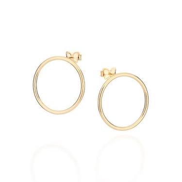 Imagem de Brincos banhado ouro 3x 24k 18k e 22k femininos argola frontal vazada 