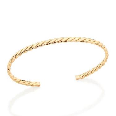 Imagem de Bracelete banhado ouro 3x 24k 18k e 22k unissex pulseira aro torcido r
