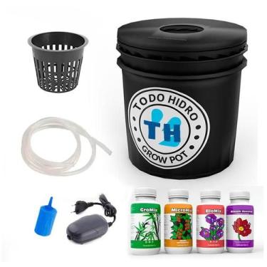 Imagem de Grow Pot Economico 20L Pote Kit Hidroponico Com Nutrientes - ToDo Hidr