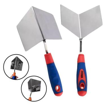 Imagem de Kit 2 Desempenadeira De Canto Externo Interno Aço Inox Gesso - Roma