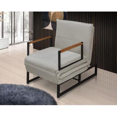 Imagem de Poltrona Estofada Reclinável Versat Retrátil Cama Chaise Puff Clínica 