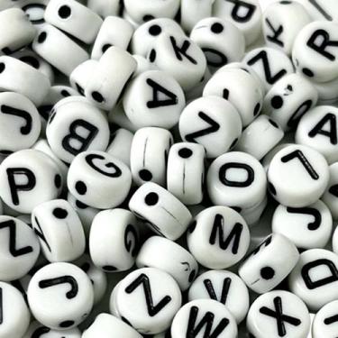 Imagem de Miçangas de Letra Redonda Alfabeto Aprox. 1000 Letras Para Fazer Bijut