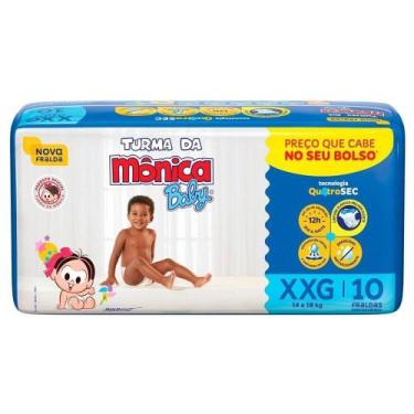 Imagem de Fralda Descartável Turma da Mônica Jumbinho Tamanho XXG - 8 Pacotes co