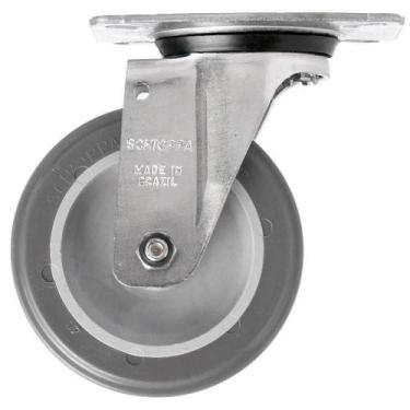 Imagem de Rodízio Giratório 4 Pol. 100Mm Gl 412 Bp Suporta Até 65Kg - Schioppa